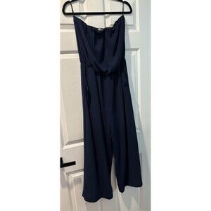 Women’s Abbeline Navy Strapless Jumpsuit Size Large Summer Garden Party Yachting